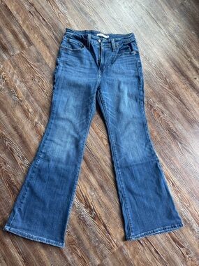 Levi's Dark Blue Flare Jeans - Women's Wide Leg